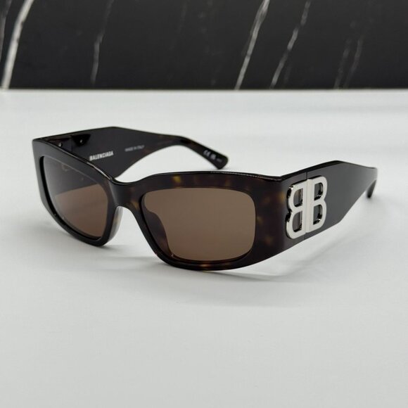 NEW BALENCIAGA BB0360S 002 UNISEX HAVANA SUNGLASSES - Picture 2 of 9